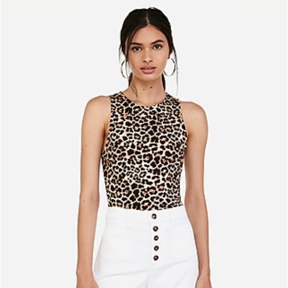 Express Animal Print Crop Tank